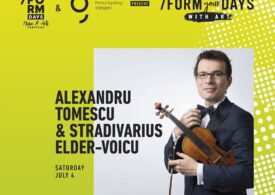 Violonistul Alexandru Tomescu cântă pe 4 iulie, în Cluj, cu vioara Stradivarius Elder-Voicu