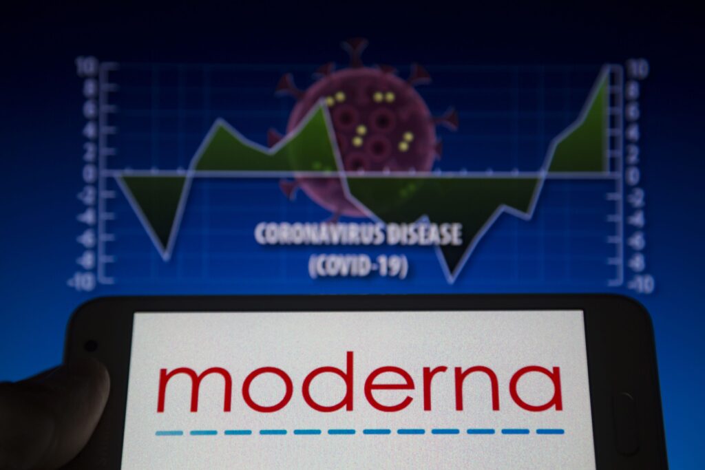 Moderna Logo on Smartphone