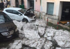 Imagini incredibile din Verona: Orașul iubirii a fost acoperit de apă și grindină (Foto & video)