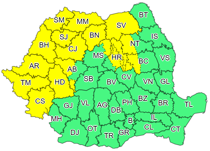 hartă-cod-galben