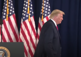 Trump a plecat brusc dintr-o conferință, după ce presa l-a confruntat legat de o minciună spusă de 150 de ori