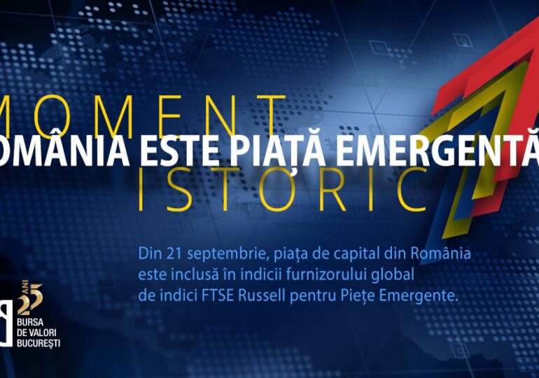 Moment istoric pentru piața de capital din România: Promovează la statutul de piață emergentă