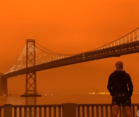 Cer apocaliptic în San Francisco, din cauza incendiilor de amploare istorică (Video&Foto)