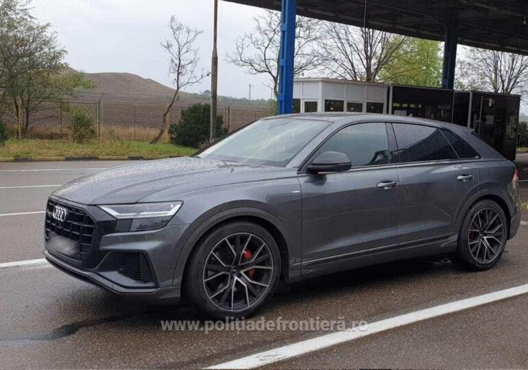 Audi de 80.000 de euro furat din Franța, descoperit în aceeași zi, când încerca să părăsească România spre Republica Moldova