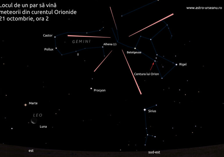 Stai cu ochii pe cer. Urmează faza maximă a Orionidelor