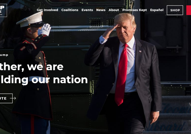 Site-ul campaniei lui Trump, atacat de hackeri: ”Lumea s-a săturat de ştirile false răspândite de preşedinte”