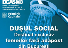 S-a lansat programul ”Dușul Social”: Femeile fără adăpost pot beneficia de o baie fierbinte și schimbarea întregii garderobe