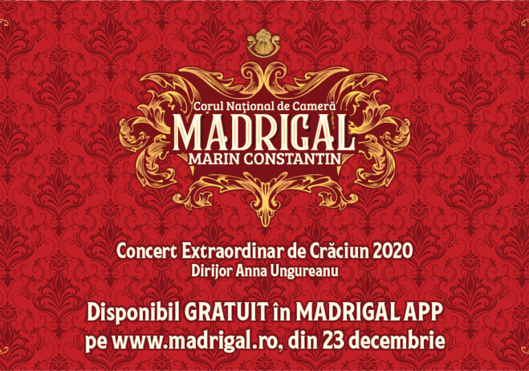 Corul Madrigal oferă românilor Concertul extraordinar de Crăciun 2020