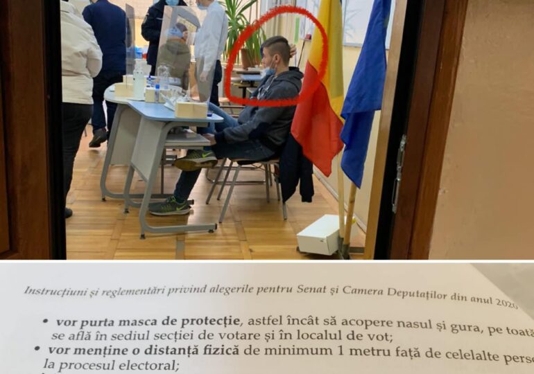 La o secţie de votare din Bucureşti membrii comisiei nu poartă masca de protecţie, reclamă Vlad Voiculescu