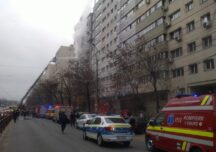 Incendiu într-un bloc din Capitală (Foto)