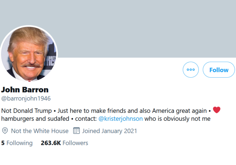 Un profil fals al lui Trump face senzație pe Twitter, după ce toate conturile președintelui SUA au fost blocate