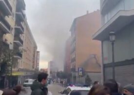 O explozie puternică a distrus un bloc din Madrid (Galerie foto&Video)