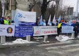 Sindicaliștii Cartel Alfa protestează la Cotroceni: Cer un salariu minim decent și pensii echitabile