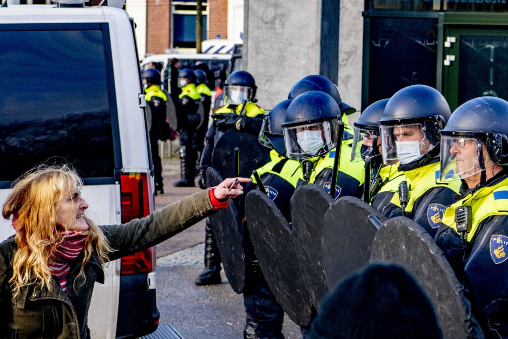 Anti-Lockdown Protest In Amsterdam