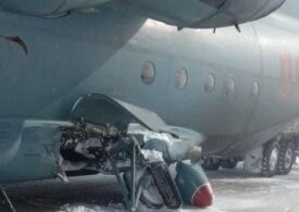 Un avion militar rusesc a fost grav avariat după o aterizare pe viscol (Foto & Video)