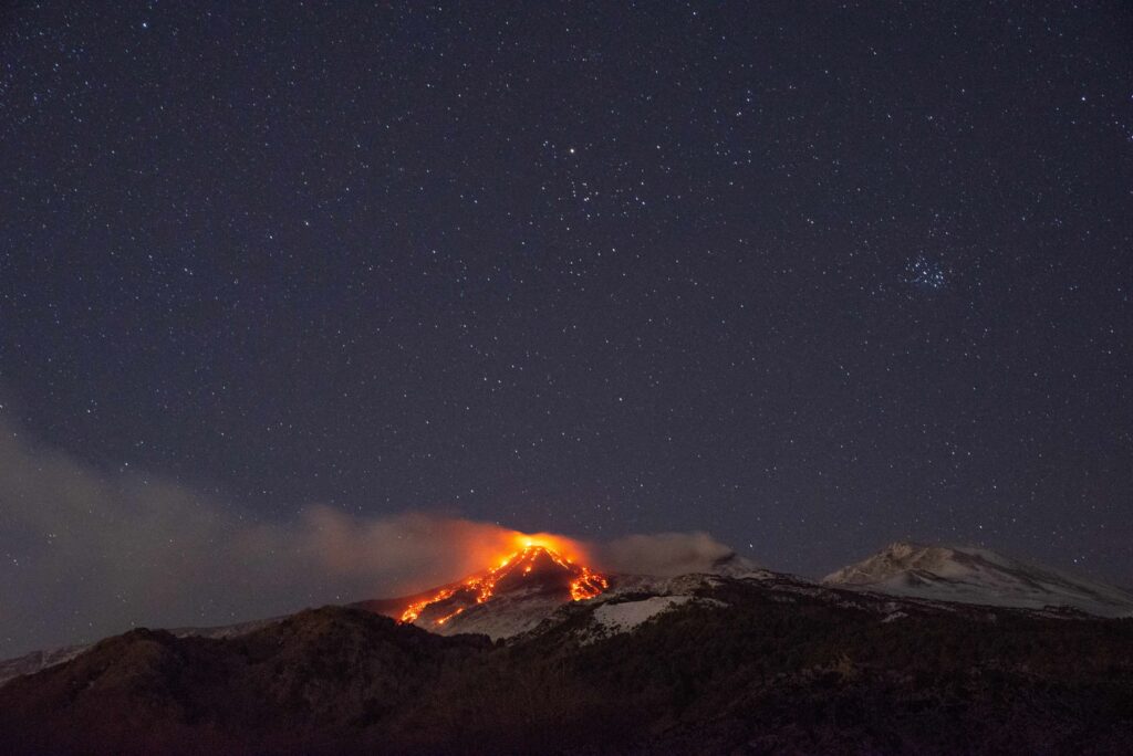 Eruption from at Mount Etna