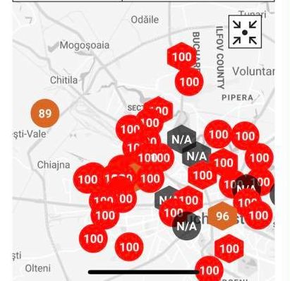 Poluare periculoasă în București. Cei mai mulți senzori Airlive sunt la maxim. Şeful Gărzii de Mediu: E bine să nu aerisim! (Galerie foto)