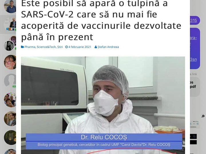 Un biolog de la Marius Nasta urmează să fie concediat, în plină pandemie. Deputatul Ungureanu cere Ministerului Sănătății să intervină