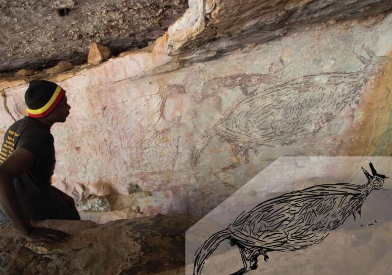 S-a descoperit cea mai veche pictură rupestră din Australia. Ghicești ce înfățișează?