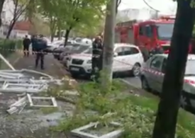 Explozie într-un apartament din Galaţi: Locatarul are arsuri, inclusiv pe faţă (Video)