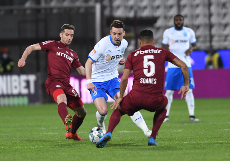 Liga 1: Universitatea Craiova o învinge pe CFR Cluj cu un gol marcat în minutul 88