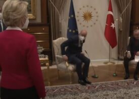 Ursula von der Leyen a fost lăsată trei ore fără scaun la o întâlnire cu Erdogan, unde ea era singura femeie (Video)