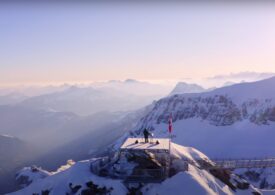 Recital inedit de muzică tehno în vârful unui masiv din Alpii elvețieni (Video)
