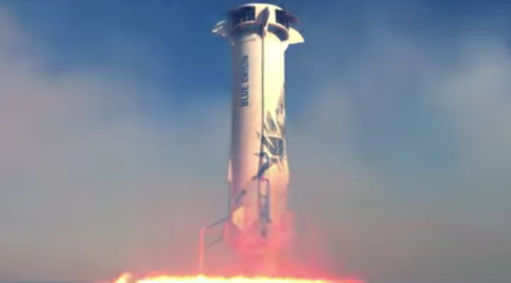 O rachetă Blue Origin a explodat în timpul unui test (Video)