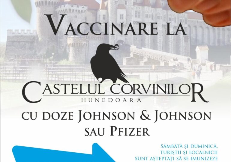După Bran, în acest weekend ne putem vaccina și la Castelul Corvinilor