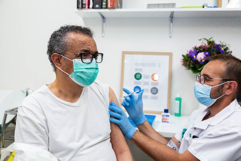 Directorul general al OMS s-a vaccinat antiCovid