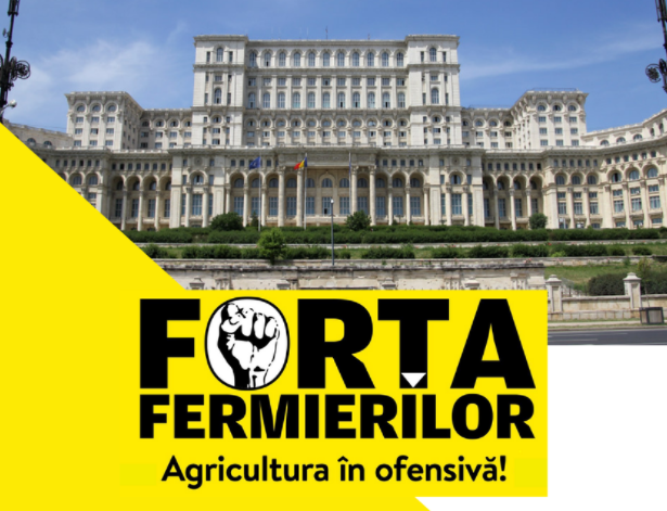 Zeci de fermieri protestează cu tractoare, la Parlament (Video)