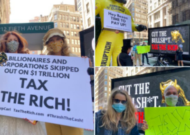 Mai mulţi milionari care susţin majorarea taxelor pentru bogaţi au organizat proteste în New York şi Washington, inclusiv acasă la Jeff Bezos (Foto&video)