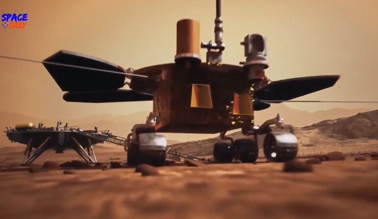 Roverul Zhurong al Chinei a mers în premieră pe solul lui Marte (Video)