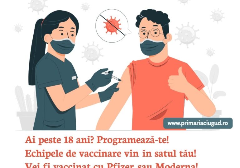 Comuna Ciugud lansează o campanie de stimulare a imunizării în rural: Vaccinare la poarta ta!
