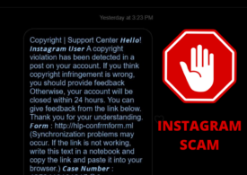 Alertă de fraudă pe Instagram: Utilizatorii sunt amenințați cu închiderea contului