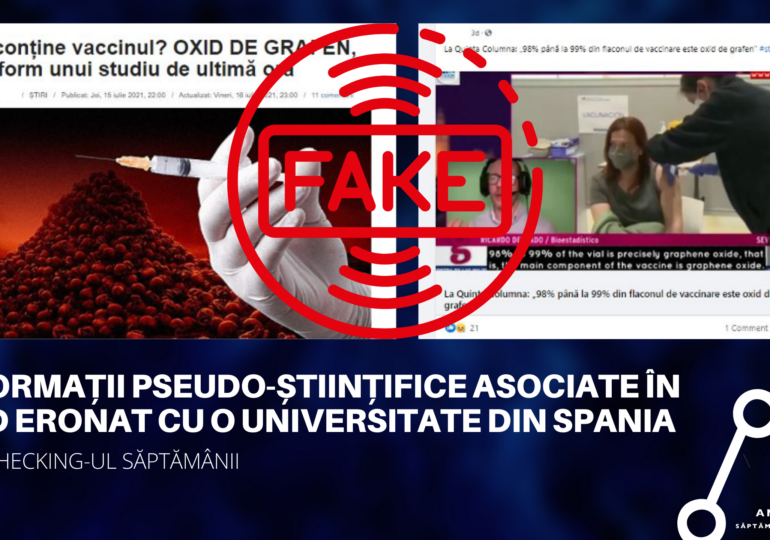 Fact checking-ul săptămânii: Informații pseudo-științifice asociate în mod eronat cu o universitate din Spania
