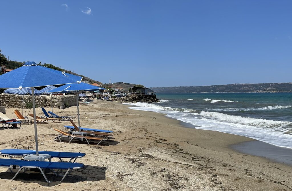 Plajă, Creta, Grecia, 10 iulie 2021, pandemie