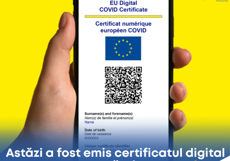 Peste 1 milion de certificate digitale Covid s-au emis în România