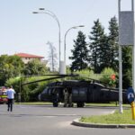 Un elicopter militar american a aterizat de urgenţă, într-o intersecţie din Bucureşti (Foto & Video)