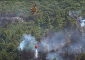 Patru sate, evacuate în Peloponez (Grecia) din cauza unui incendiu major de pădure: Spitalele sunt în alertă