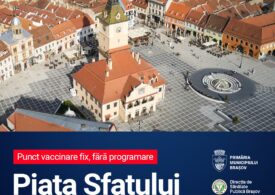 Braşovul face centru de vaccinare pentru localnici şi turişti chiar în Piaţa Sfatului