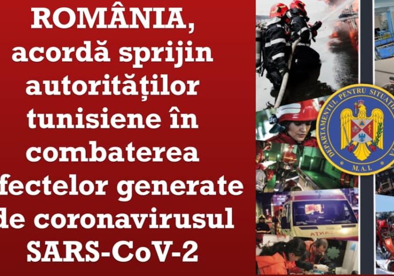 România trimite ajutor Tunisiei, în lupta cu pandemia: Medici, asistente, măști și doze de vaccin
