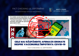 Fact checking-ul săptămânii: Cele mai răspândite afirmații eronate despre vaccinurile împotriva COVID-19