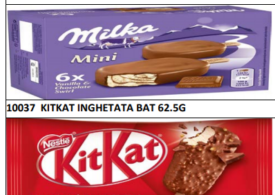 Înghețate Milka și KitKat, retrase din Mega Image, din cauza oxidului de etilenă