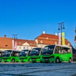 Linie verde de transport public în Sibiu: minibuze electrice în centrul istoric