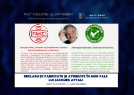 Fact checking-ul săptămânii: Declarații fabricate și atribuite în mod fals lui Jacques Attali