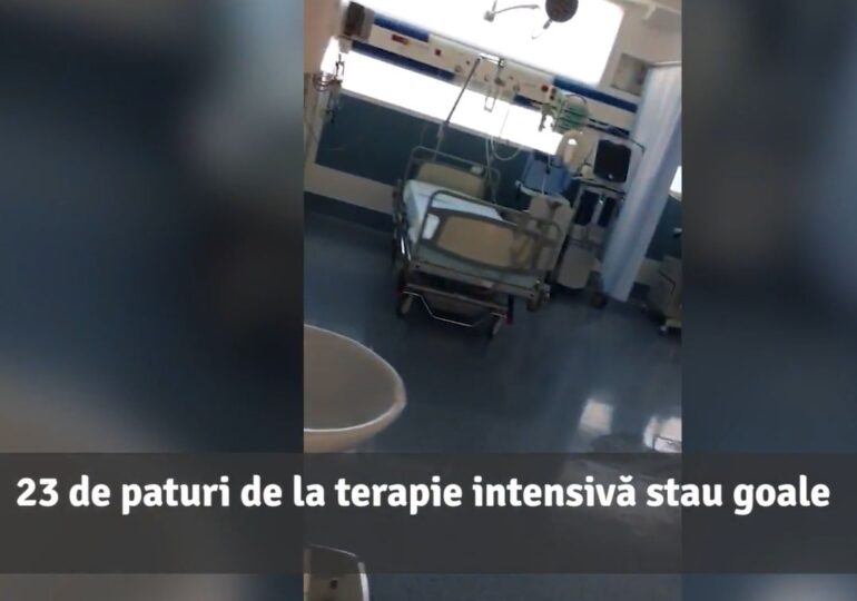 Zeci de paturi ATI stau goale la Spitalul Foișor, deşi e criză de locuri în țară. Explicaţii oficiale: Nu e nimic special