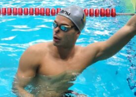 Robert Glință, în finala probei de 100 metri spate din cadrul Campionatului European de înot