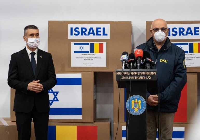 Israelul a donat României 40 de concentratoare de oxigen și trimite o echipă de medici