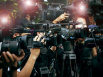 presă reporteri televiziune camere filmare